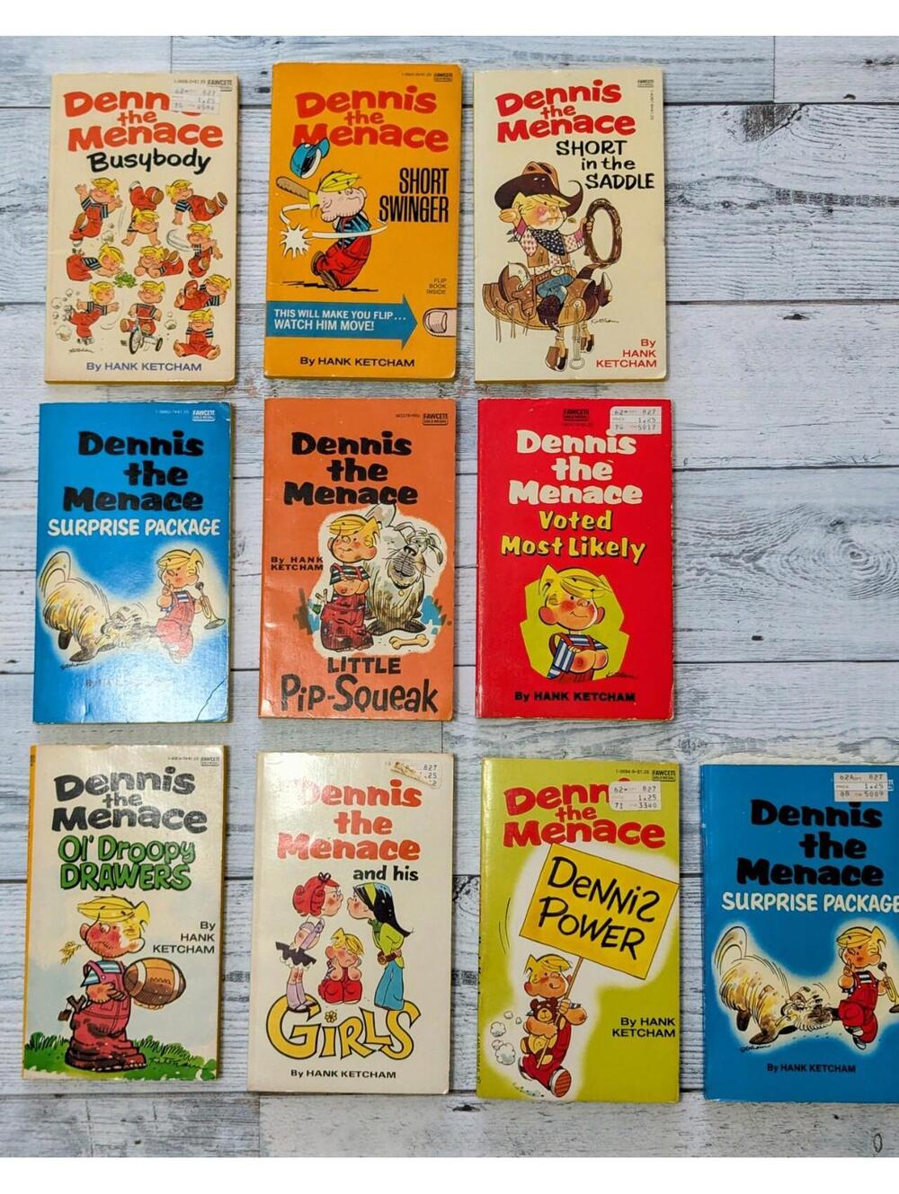 Dennis the Menace Comic Books 1960's & 1970's Vintage Lot Of 10 Paperback Comedy